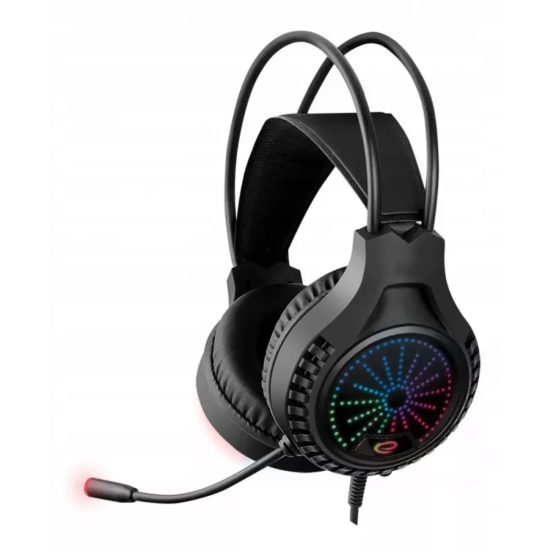 Vadu spēļu austiņas ESPERANZA EGH5000 — apskaujošas, USB 2.0, 20–20 000 Hz, 32 Ω, 105 dB, 1,5 m kabelis, regulējams mikrofons