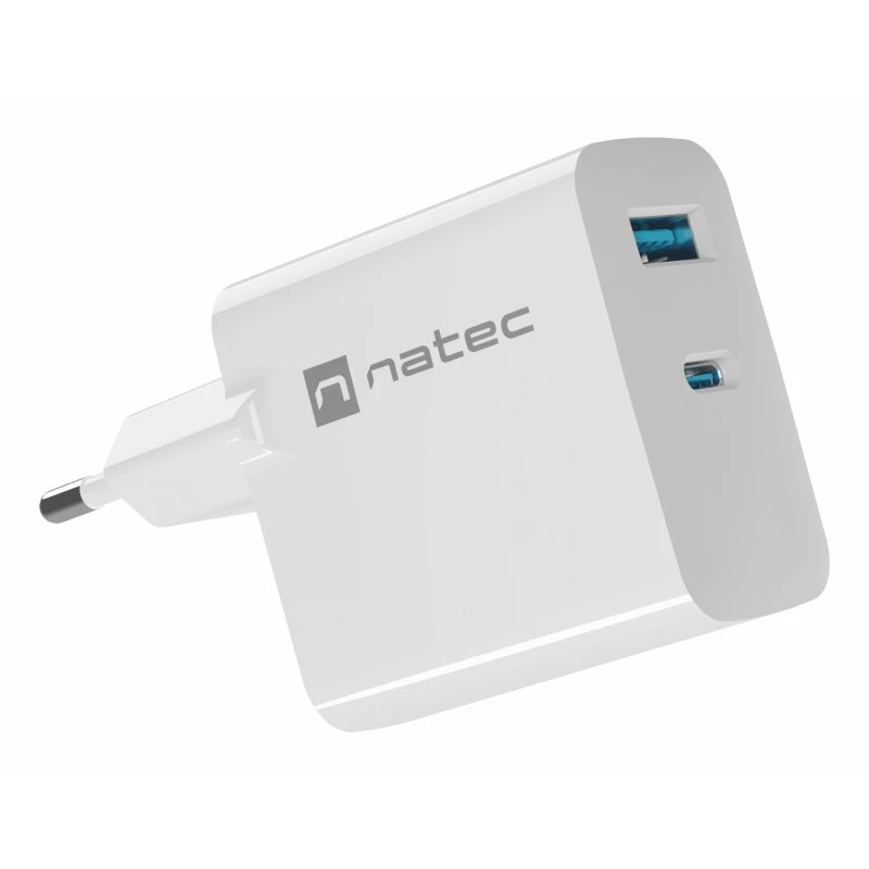NATEC NUC-2144 mobilo ierīču lādētājs universāls balts AC ātrā uzlāde iekštelpām