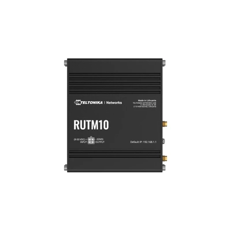 Teltonika RUTM10 bezvadu maršrutētājs Gigabit Ethernet Divu joslu (2.4 GHz / 5 GHz) Melns