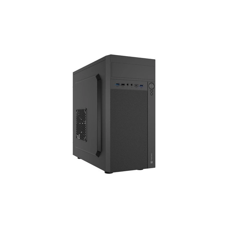 PC Case NATEC Helix Mini Tornis Melns — microATX/Mini-ITX, 3x3,5 collas + 5x2,5 collas, 33 cm GPU, USB-C/USB-A pieslēgvietas