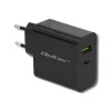 Strāvas adapteris QOLTEC 51717 45W 20V 3A maiņstrāvas iekštelpu lādētājs viedpulkstenim, melns