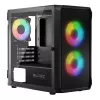 Computer Case Logic Concept Portos Mini ARGB Micro ATX Melns