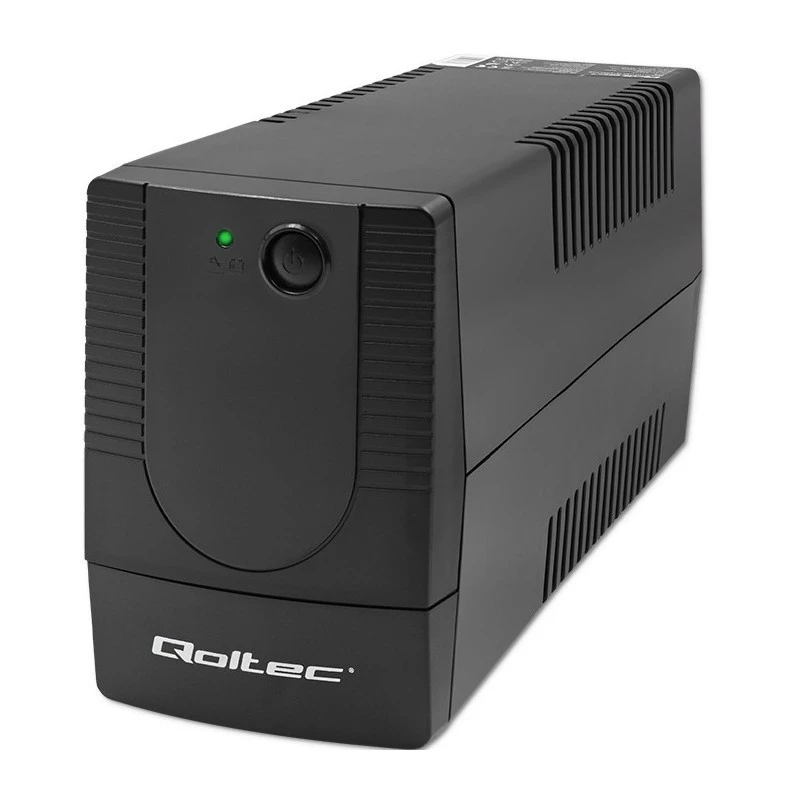 Qoltec 53772 nepārtrauktās barošanas avots (UPS) Line-Interactive 0.65 kVA 360 W 1 AC kontaktligzda