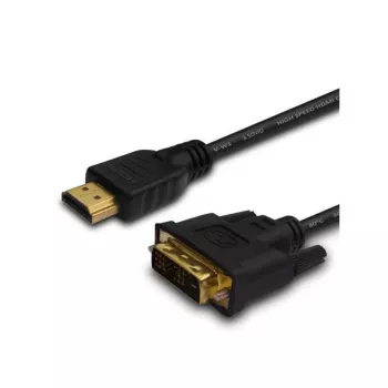 Savio CL-139 kabelis E adapteris video 1,8 m DVI-A HDMI A tipa (standarta) melns
