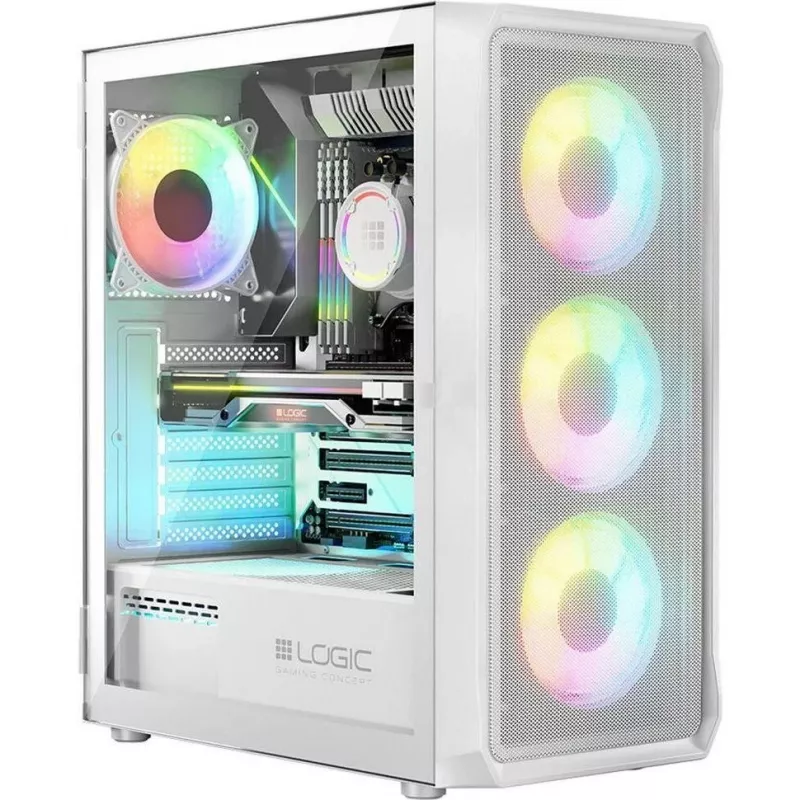 Logic PORTOS ARGB MINIDI USB 3.0 korpuss balts