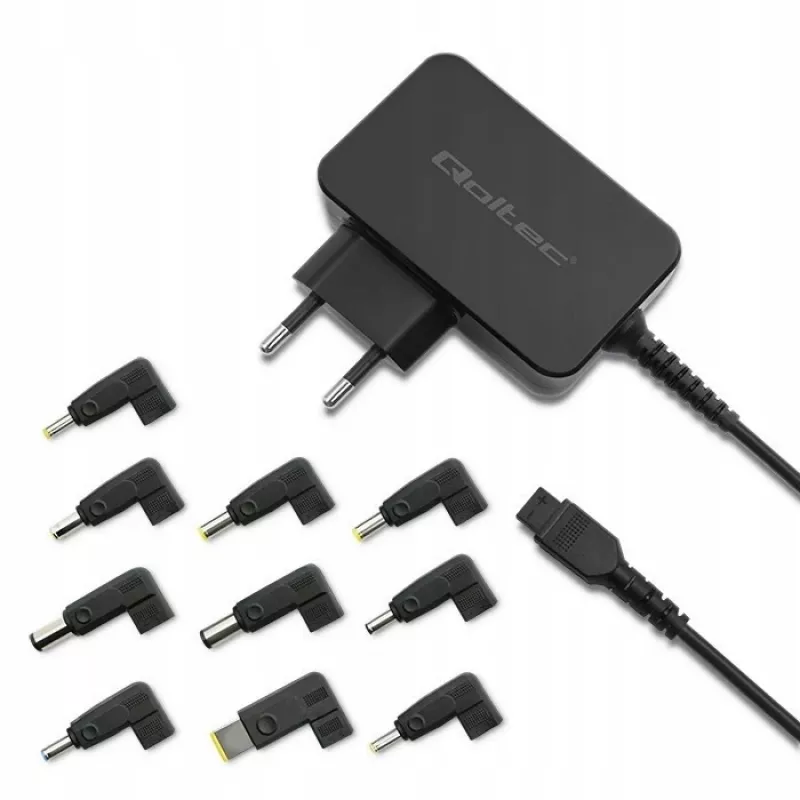 Universāls strāvas adapteris QOLTEC 52414 65W ar 10 maināmiem spraudņiem