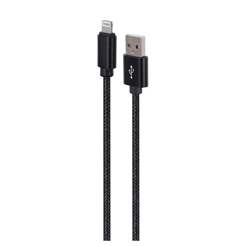 Lightning uz USB-A kabelis GEMBIRD CCDB-MUSB2B-AMLM-6 — 1,8 m, USB 2.0, 2.1 A, melns