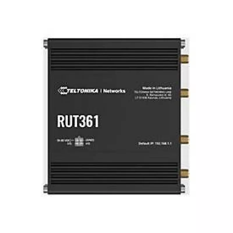 Teltonika Industrial 4G LTE maršrutētājs RUT361 Cat 6 LTE, WiFi 4, 2x RJ45 100Mb/s, IP30