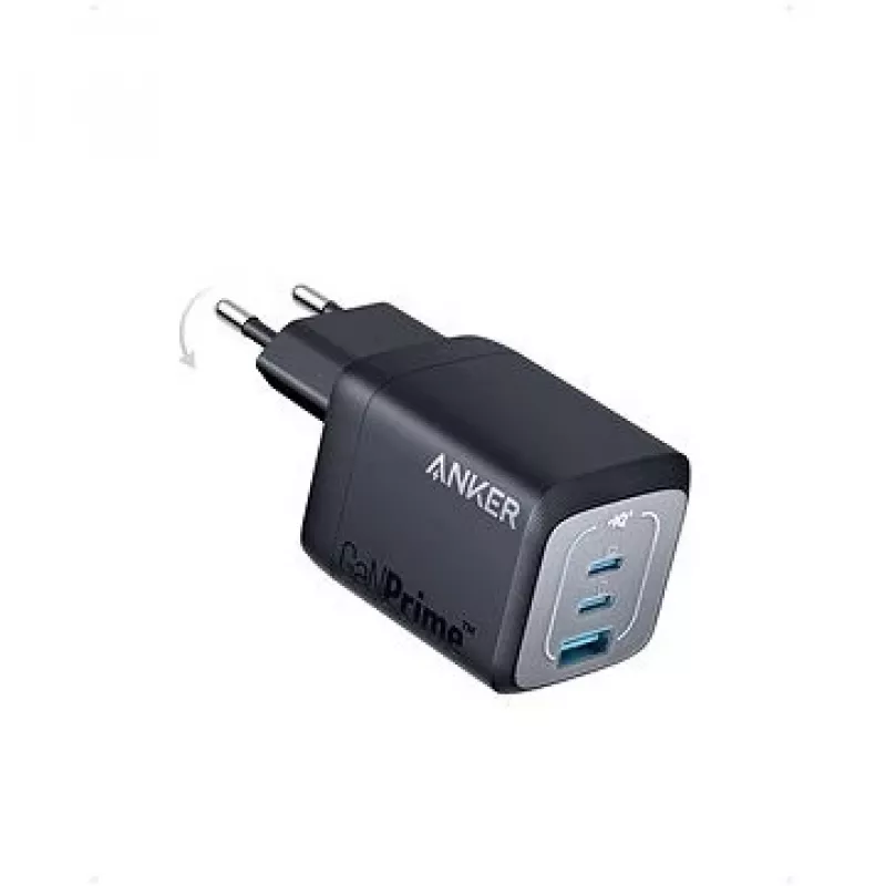 Iekštelpu USB ātrās uzlādes lādētājs Anker Prime A2669313 — 67 W, 1×USB-A, 2×USB-C, melns