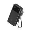 PowerBank ar USB-C kabeli 20000 mAh 30W Melns