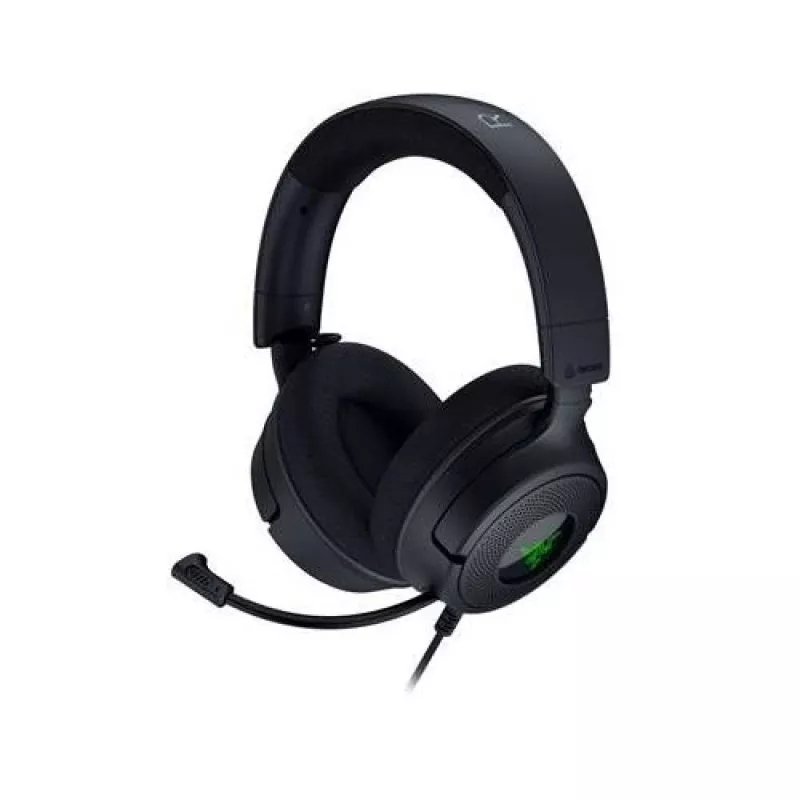 Razer Kraken V4 X - Vadu savienojamas PC spēļu austiņas (TriForce 40 mm draiveri, ievelkams kardioīds mikrofons, 7.1 telpiskā skaņa, Chroma RGB, PC, konsolei un tālrunim)