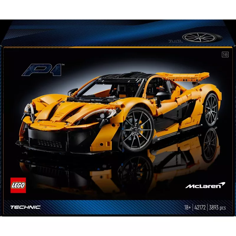 LEGO Technic 42172 McLaren P1 Modeļa Auto Komplekts Pieaugušajiem