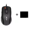 Spēļu pele A4Tech X-7120 USB Type-A piemērota abām rokām 2000 DPI, 3 ms, vadu, melna