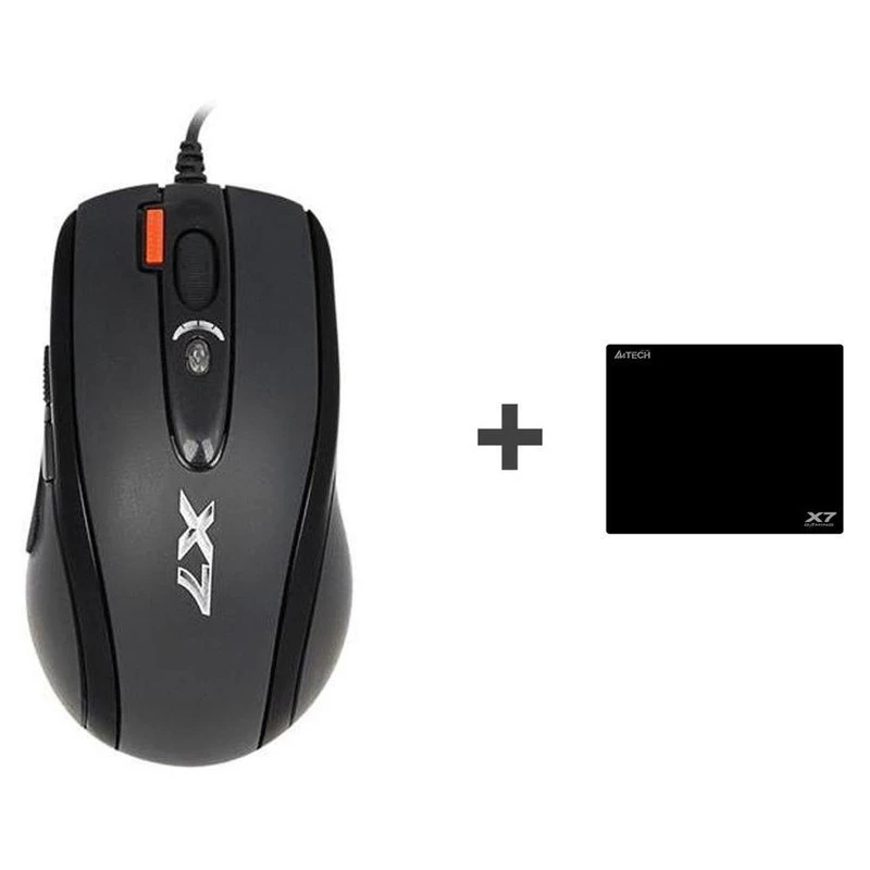 Spēļu pele A4Tech X-7120 USB Type-A piemērota abām rokām 2000 DPI, 3 ms, vadu, melna