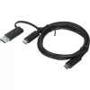Lenovo 4X90U90618 USB kabelis USB 3.2 Gen 1 (3.1 Gen 1) 1 m USB A/USB C USB C Melns