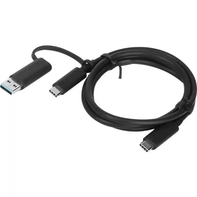 Lenovo 4X90U90618 USB kabelis USB 3.2 Gen 1 (3.1 Gen 1) 1 m USB A/USB C USB C Melns