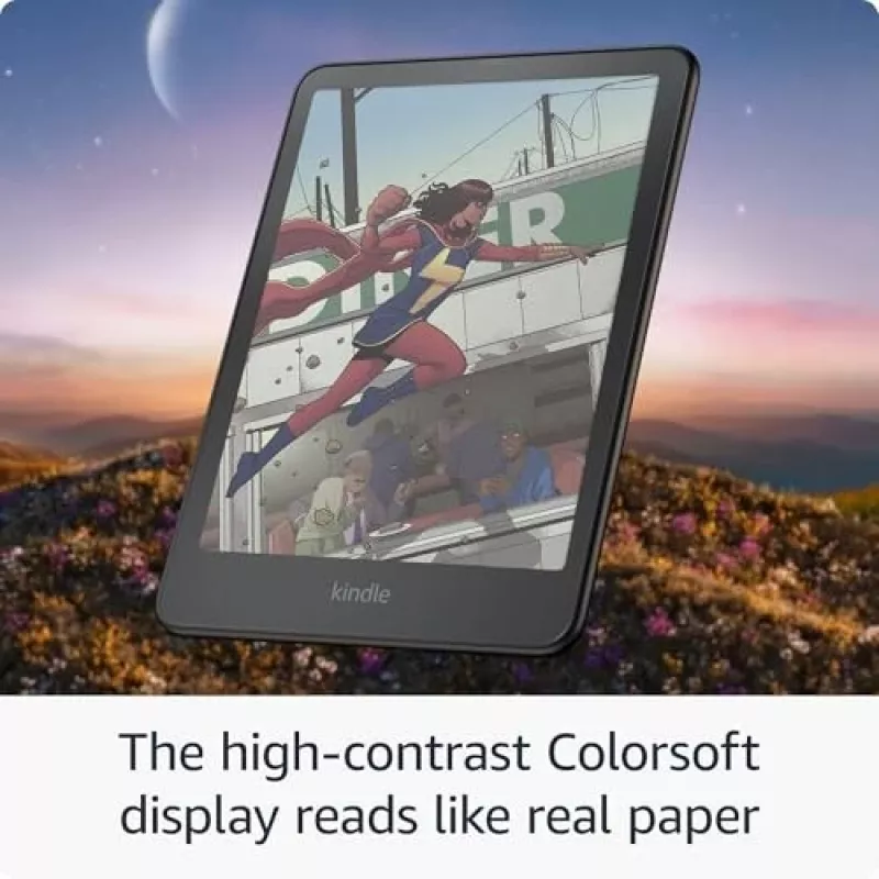 E-grāmatu lasītājs Amazon Kindle Colorsoft Signature Edition 7 collu 32 GB Wi‑Fi Bezvadu uzlāde, IPX8 ūdensnecaurlaidīgs, melns