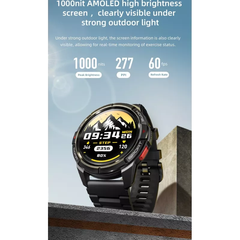Viedpulkstenis Mibro GS Active (Pelēks)