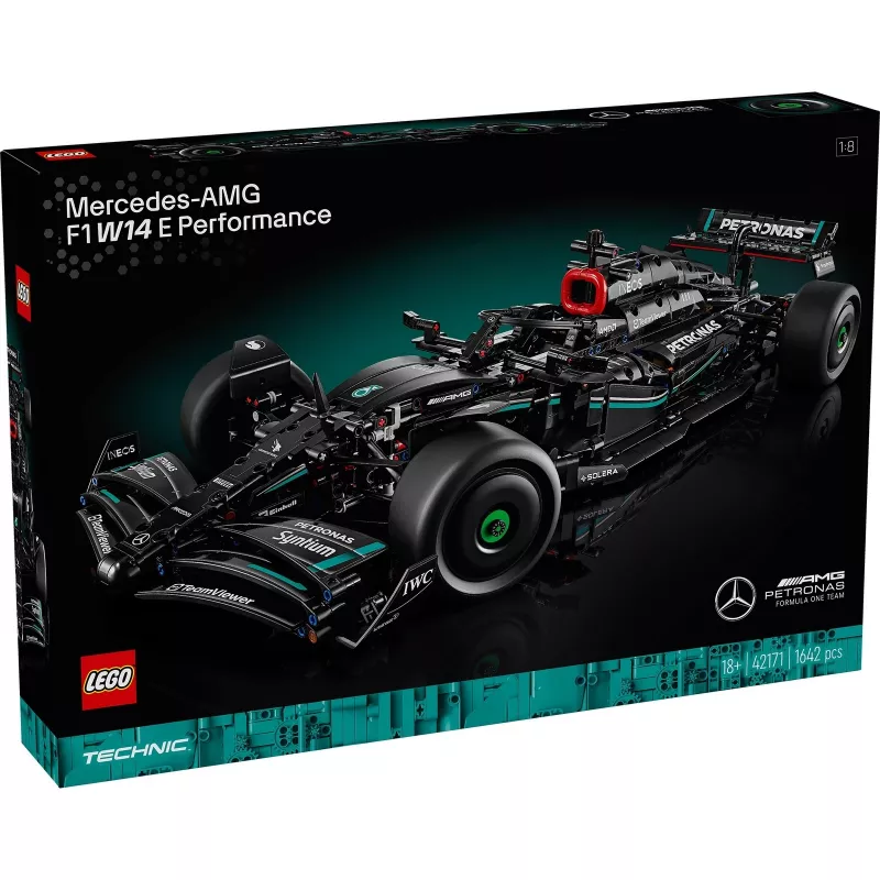 LEGO Technic modela komplekts Mercedes‑AMG F1 W14 E Performance — 1 432 gab., ieteicamais vecums 18+
