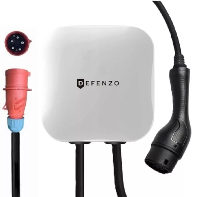 DEFENZO Home AC11 DEF1016 11 kW vienfāzes EV uzlādes stacija, 2. tips, 16 A, IP54 sienas uzlādes stacija