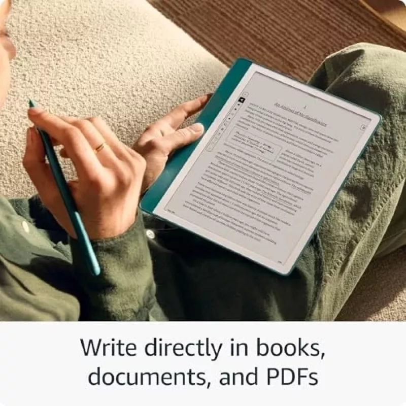 Ebook New Kindle Scribe - 2024 izlaidums 10.2 bezatspīduma 64GB Wi-Fi (bez bloķēšanas ekrāna reklāmām) ar Premium Pen Tungsten