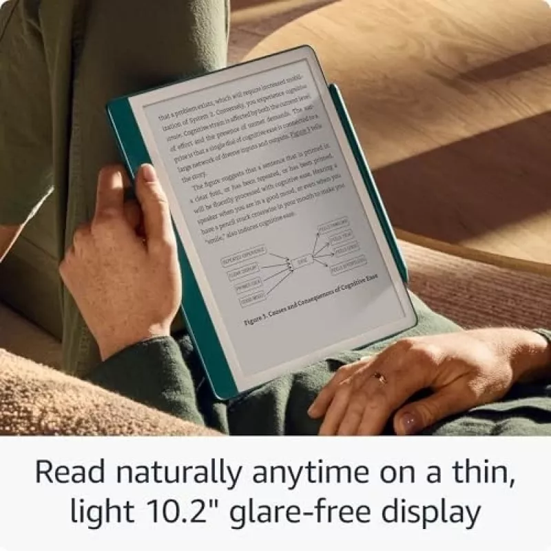 Ebook New Kindle Scribe - 2024 izlaidums 10.2 bezatspīduma 64GB Wi-Fi (bez bloķēšanas ekrāna reklāmām) ar Premium Pen Tungsten