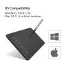 HUION H640P grafiskais planšetdators 5080 lpi 160 x 99 mm USB Melns