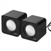 2 virzienu PC skaļrunis Audiocore AC870 B — 3 W RMS, vadu USB barošana, 3,5 mm ieeja, 2.0 kanāli