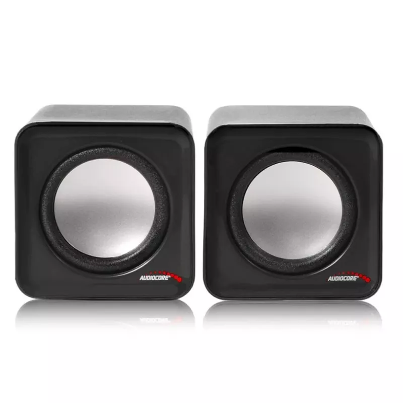 2 virzienu PC skaļrunis Audiocore AC870 B — 3 W RMS, vadu USB barošana, 3,5 mm ieeja, 2.0 kanāli