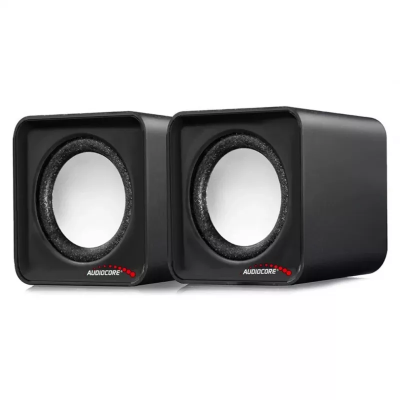 2 virzienu PC skaļrunis Audiocore AC870 B — 3 W RMS, vadu USB barošana, 3,5 mm ieeja, 2.0 kanāli