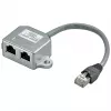 Wentronic Goobay kabelis-Splitter (Network Doubler), CAT Y-Adapter - Wiring 2 x CAT 5 Ethernet, Shielded (68908)