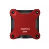 Ārējais SSD ADATA SD620 1 TB, pārnēsājams USB 3.2 Gen 2 (Micro-USB B), lasīšanas ātrums 520 MB/s, rakstīšanas ātrums 460 MB/s, triecienizturīgs, sarkans