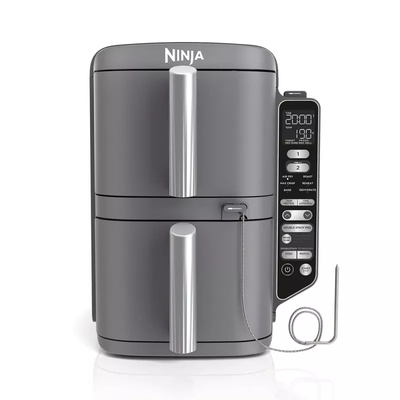 Ninja Double Stack XL Air Fryer 2 nodalījumi ar temperatūras zondi SmartCook 9,5 L SL451EU