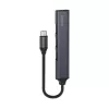 USB 3.0 4-portu saskarnes centrmezgls SAVIO AK-71 ar USB-C resursdatora pieslēgvietu, 5000 Mbit/s, 2 gadu garantija