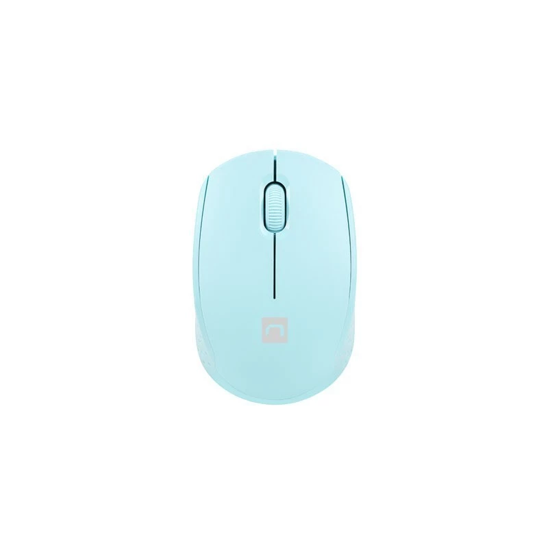 Bezvadu pele abām rokām NATEC STORK — Bluetooth + USB Type-A, 1600 DPI, 3 pogas, gaiši zila
