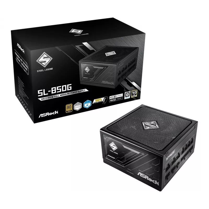 ASRock SL-850G Steel Legend Barošanas bloks 850 W 20+4 kontaktu ATX ATX B