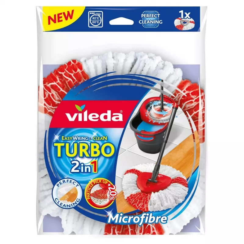 Mop head Vileda Turbo 2in1 Red balta