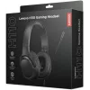 Lenovo H110 spēļu austiņas, vadu, binaurālas, 3,5 mm, 1,8 m kabelis, 50–20 000 Hz, 110 dB, 32 Ω, melnas