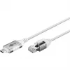 Goobay Ethernet kabelis USB-C 3.1 uz RJ45 plāns 5 m - savieno maršrutētāju, modemu vai (74389)