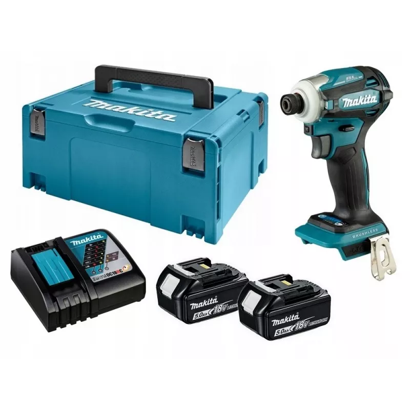 Trieciena skrūvgriezis Makita DTD173RTJ 18V bezvada, 1/4 collas patrona, 3600 RPM, pistoles rokturis, litija jonu akumulators
