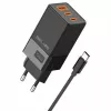 Beline ad. Siec. 2x USB-C 1x USB 65W Kabelis USB-C Melns/Melns PD 3.0