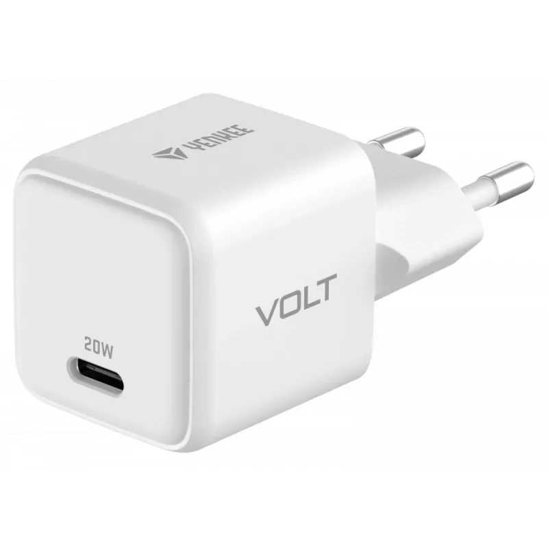 USB‑C sienas lādētājs YENKEE YAC G20 20W 3A Power Delivery