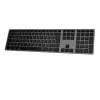 Bezvadu tastatūra Matias FK418BTLB-UK — alumīnija, apgaismota, kosmosa pelēkā krāsā