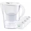Brita Marella XL jug + 4 Maxtra cartridges (Balts)