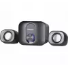 Galda 2.1 skaļruņi DEFENDER V13 — 11W RMS (6 W satelīti, 5 W zemfrekvences skaļrunis), USB barošana, 3,5 mm ieeja, melna