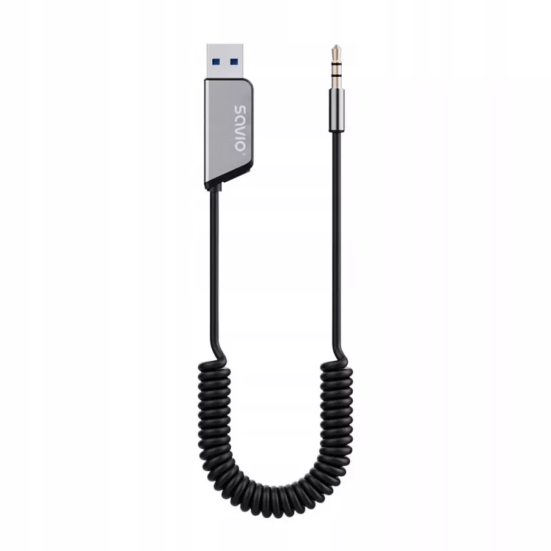 Savio TR-16 raidītāja AUX adapteris ar brīvroku funkciju, Bluetooth 5.3, Google Assistant/Siri