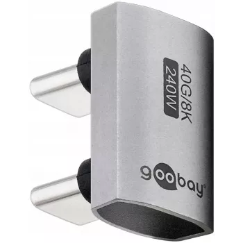 USB-C Savienotājpārejas Adapteris Goobay 74446 Sudraba Krāsā ar Niķeļa/Zelta Kontaktiem