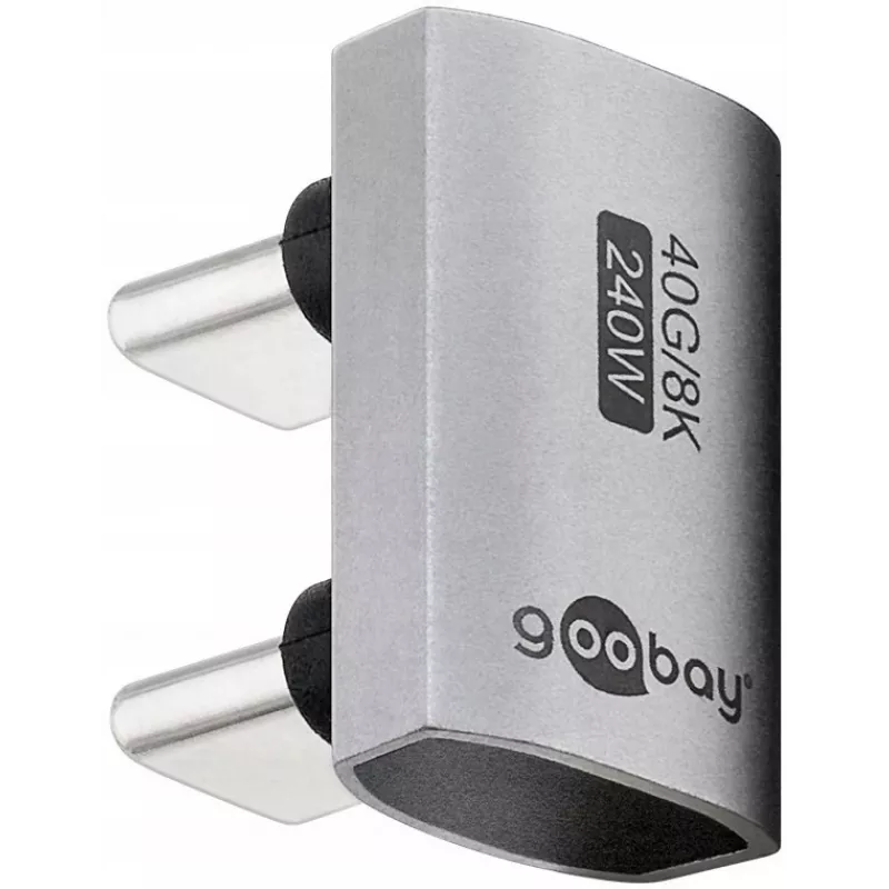 USB-C Savienotājpārejas Adapteris Goobay 74446 Sudraba Krāsā ar Niķeļa/Zelta Kontaktiem