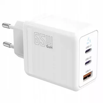 Lādētājs TB AZTBXUL3USB65WW — 65 W USB-C Power Delivery ar 2 pieslēgvietām (1× USB-C, 1× USB-A)
