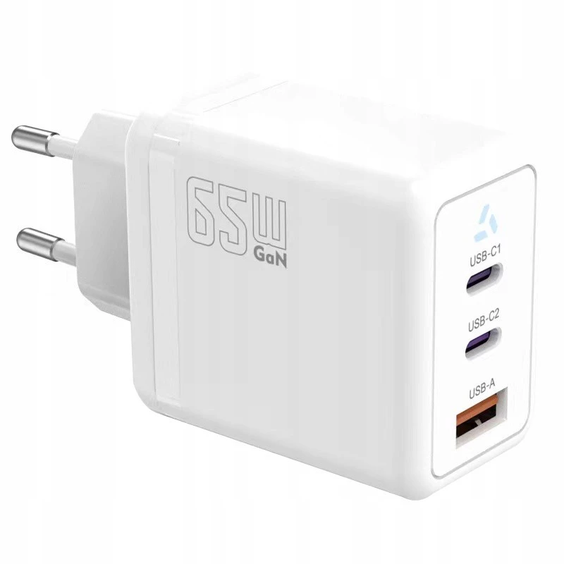 Lādētājs TB AZTBXUL3USB65WW — 65 W USB-C Power Delivery ar 2 pieslēgvietām (1× USB-C, 1× USB-A)